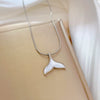 Titanium Steel Geometric Fishtail Shell Necklace For Women Fashion Minimalist Style With Real Gold Electroplating