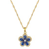Titanium Steel Geometric Five Leaf Flower Micro Inlaid Electroplated Women's Necklace Earrings Set