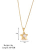 Titanium Steel Geometric Fivepointed Star Necklace Electroplating Highend Niche Design Women's Jewelry