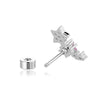 Titanium Steel Geometric Fivepointed Star Zircon Earrings For Girls