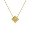 Titanium Steel Geometric Fourleaf Flower Furnace Real Gold Plated Unisex Necklace