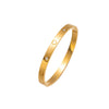 Titanium Steel Geometric Girls Bracelet With Real Gold Electroplating