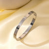 Titanium Steel Geometric Girls Bracelet With Real Gold Electroplating