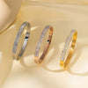 Titanium Steel Geometric Girls Bracelet With Real Gold Electroplating