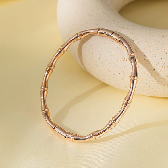 Titanium Steel Geometric Girls Bracelet With Real Gold Electroplating