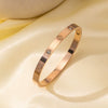 Titanium Steel Geometric Girls Bracelet With Real Gold Electroplating