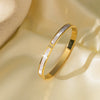 Titanium Steel Geometric Girls Bracelet With Real Gold Electroplating
