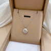 Titanium Steel Geometric Gold Bean Necklace With Electroplating For Women