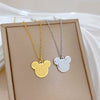 Titanium Steel Geometric Gold Foil Mouse Furnace Electroplating Unisex Cartoon Style Necklace