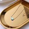 Titanium Steel Geometric Golden Bean Necklace For Women Electroplated Casual Fashion Accessory