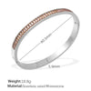 316L Stainless Steel Geometric Half Circle Electroplated Bracelet For Women
