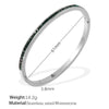 316L Stainless Steel Geometric Half Circle Electroplated Bracelet For Women