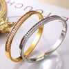 316L Stainless Steel Geometric Half Circle Electroplated Bracelet For Women