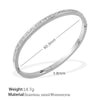 316L Stainless Steel Geometric Half Circle Electroplated Bracelet For Women