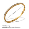 316L Stainless Steel Geometric Half Circle Electroplated Bracelet For Women