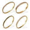 316L Stainless Steel Geometric Half Circle Electroplated Bracelet For Women