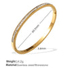 316L Stainless Steel Geometric Half Circle Electroplated Bracelet For Women