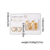 Titanium Steel Geometric Heart Earrings For Women With Electroplating And Pearl Zircon Design