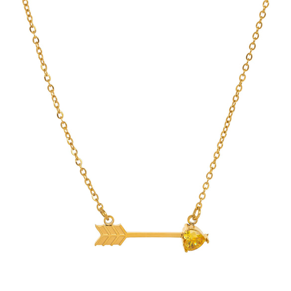 Titanium Steel Geometric Heart Pendant O Chain Necklace For Women Electroplated With 18K Gold And Twelve Birthstones High Color Preservation
