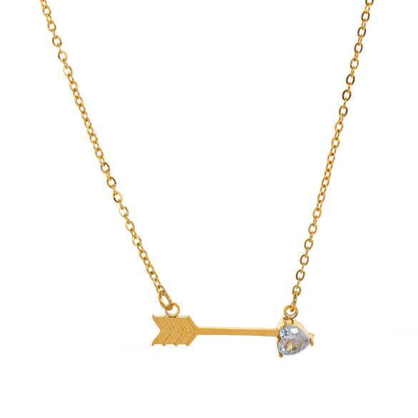Titanium Steel Geometric Heart Pendant O Chain Necklace For Women Electroplated With 18K Gold And Twelve Birthstones High Color Preservation