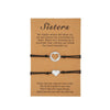 Titanium Steel Geometric Heartshaped Engraving Woven Bracelet
