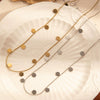 Titanium Steel Geometric Hexagonal Necklace With Electroplating