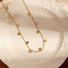 Titanium Steel Geometric Hexagonal Necklace With Electroplating