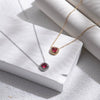 Titanium Steel Geometric High Sense Niche Square Zircon Electroplated Women's Clavicle Chain