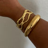 Titanium Steel Geometric Hollow Electroplated Bracelet