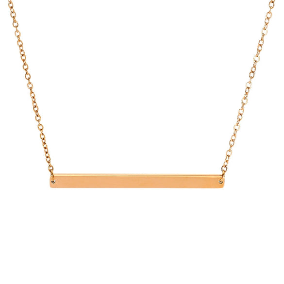 316L Stainless Steel Geometric Horizontal Necklace Clavicle Chain Jewelry With Electroplating