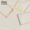 316L Stainless Steel Geometric Horizontal Necklace Clavicle Chain Jewelry With Electroplating
