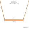 316L Stainless Steel Geometric Horizontal Necklace Clavicle Chain Jewelry With Electroplating