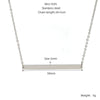 316L Stainless Steel Geometric Horizontal Necklace Clavicle Chain Jewelry With Electroplating