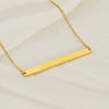 316L Stainless Steel Geometric Horizontal Necklace Clavicle Chain Jewelry With Electroplating