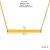 Titanium Steel Geometric Horizontal Row Pendant O Word Chain Gold Plated Fashionable Necklace