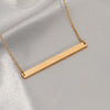 Titanium Steel Geometric Horizontal Row Pendant O Word Chain Gold Plated Fashionable Necklace