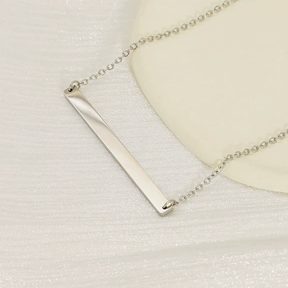 Titanium Steel Geometric Horizontal Row Pendant O Word Chain Gold Plated Fashionable Necklace