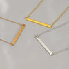Titanium Steel Geometric Horizontal Row Pendant O Word Chain Gold Plated Fashionable Necklace