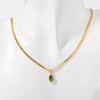 Titanium Steel Geometric Horse Eye Zircon Necklace With Electroplating For Women Light Luxury Style