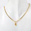 Titanium Steel Geometric Horse Eye Zircon Necklace With Electroplating For Women Light Luxury Style