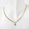 Titanium Steel Geometric Horse Eye Zircon Necklace With Electroplating For Women Light Luxury Style