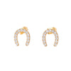 Titanium Steel Geometric Horseshoe Shaped Electroplated Women's Piercing Earrings Jewelry