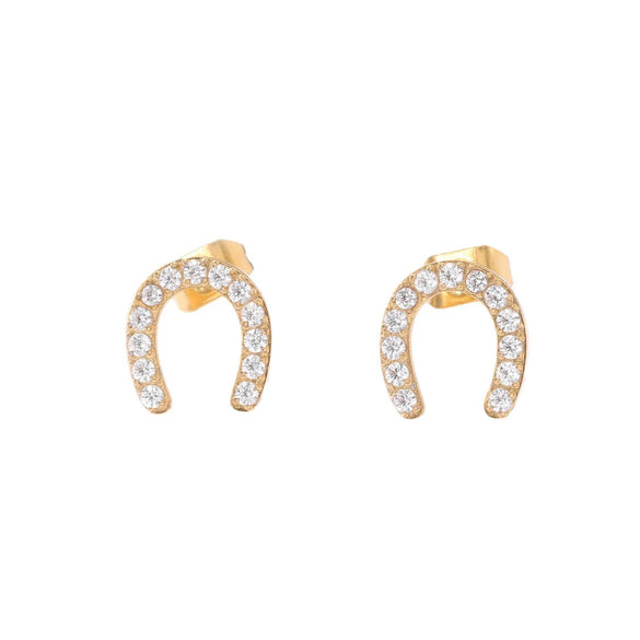 Titanium Steel Geometric Horseshoe Shaped Electroplated Women's Piercing Earrings Jewelry
