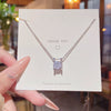 Titanium Steel Geometric Inlaid Zircon Women's Light Luxury Pendant Necklace