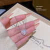 Titanium Steel Geometric Inlaid Zircon Women's Light Luxury Pendant Necklace