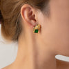 Titanium Steel Geometric Irregular Earrings Retro Luxury Style For Women Electroplated