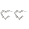 Titanium Steel Geometric Irregular Square Concave Ear Studs With Hammer Pattern And Electroplating For Women
