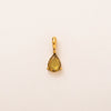 Titanium Steel Geometric 18K Gold Electroplated Birthstone Pendant Necklace With O Word Chain