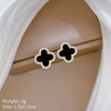Titanium Steel Geometric Light Luxury Microinlaid Electroplating Women's Necklace Earrings Set