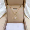Titanium Steel Geometric Light Luxury Natural Style Necklace And Earrings Set With Electroplating Treatment